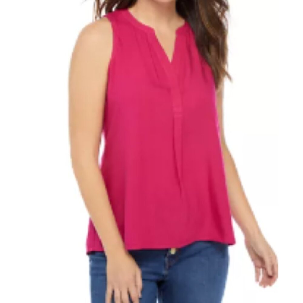 Crown & Ivy Fushia Sleeveless Top (NWOT)